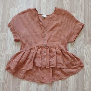 Blu Pepper Women's Orange Rust Top